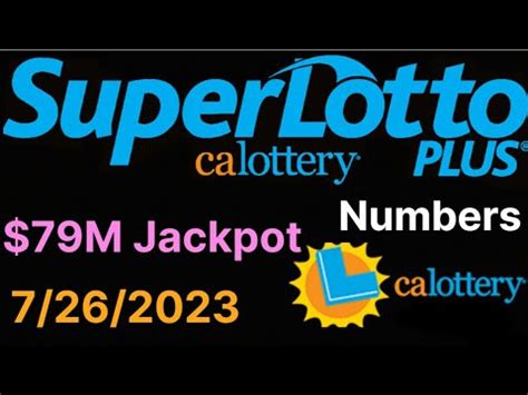 The Winning Numbers for California SuperLotto Plus Draw were 5, 9, 11, 35. . Superlotto plus july 26 2023